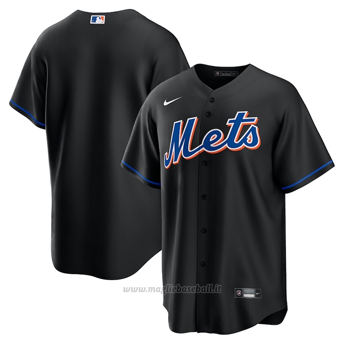 Maglia Baseball Uomo New York Mets 2022 Alternato Replica Team Nero